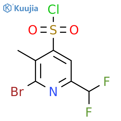 2-Bromo-6-(difluoromethyl)-3-methylpyridine-4-sulfonyl chloride structure