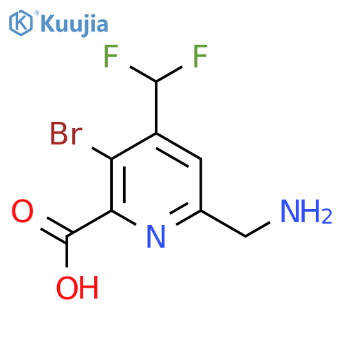 6-(Aminomethyl)-3-bromo-4-(difluoromethyl)pyridine-2-carboxylic acid structure