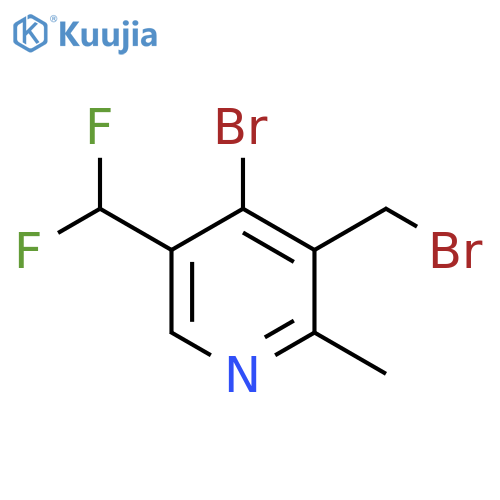 4-Bromo-3-(bromomethyl)-5-(difluoromethyl)-2-methylpyridine structure
