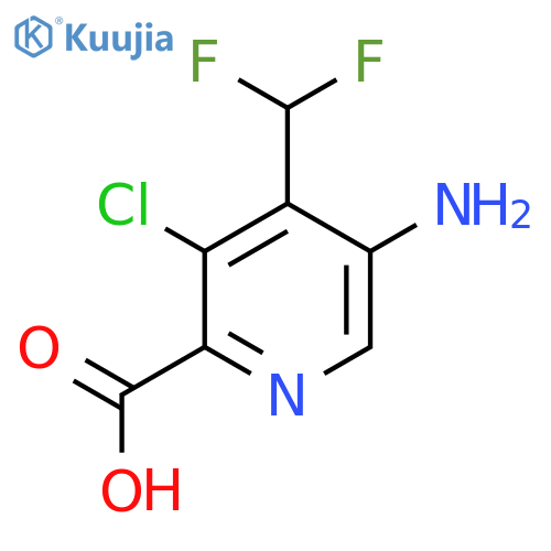 5-Amino-3-chloro-4-(difluoromethyl)pyridine-2-carboxylic acid structure
