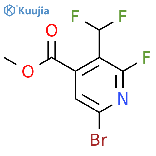 Methyl 6-bromo-3-(difluoromethyl)-2-fluoropyridine-4-carboxylate structure