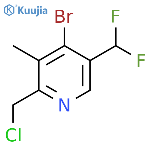 4-Bromo-2-(chloromethyl)-5-(difluoromethyl)-3-methylpyridine structure