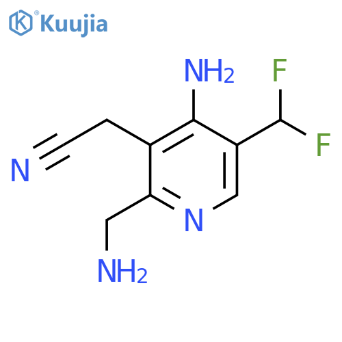 4-Amino-2-(aminomethyl)-5-(difluoromethyl)pyridine-3-acetonitrile structure
