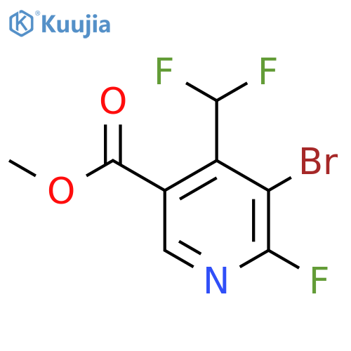 Methyl 3-bromo-4-(difluoromethyl)-2-fluoropyridine-5-carboxylate structure