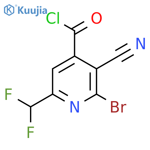2-Bromo-3-cyano-6-(difluoromethyl)pyridine-4-carbonyl chloride structure