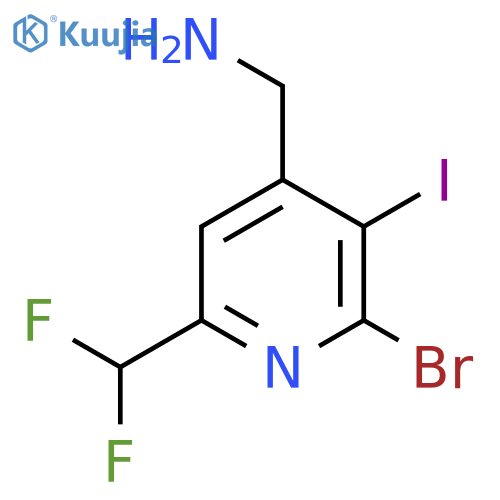 4-(Aminomethyl)-2-bromo-6-(difluoromethyl)-3-iodopyridine structure