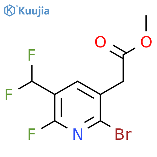Methyl 2-bromo-5-(difluoromethyl)-6-fluoropyridine-3-acetate structure