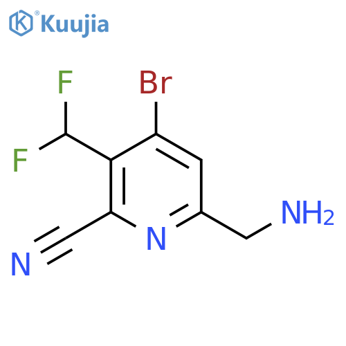 6-(Aminomethyl)-4-bromo-2-cyano-3-(difluoromethyl)pyridine structure