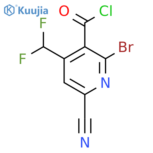 2-Bromo-6-cyano-4-(difluoromethyl)pyridine-3-carbonyl chloride structure