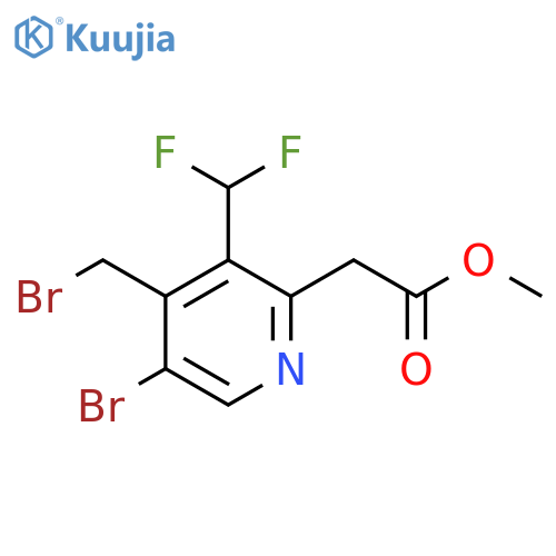 Methyl 5-bromo-4-(bromomethyl)-3-(difluoromethyl)pyridine-2-acetate structure
