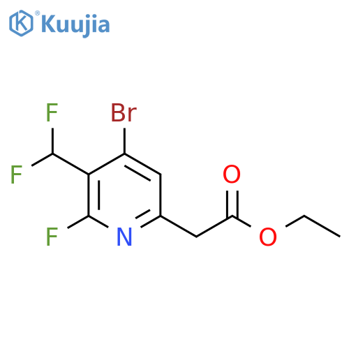 Ethyl 4-bromo-3-(difluoromethyl)-2-fluoropyridine-6-acetate structure