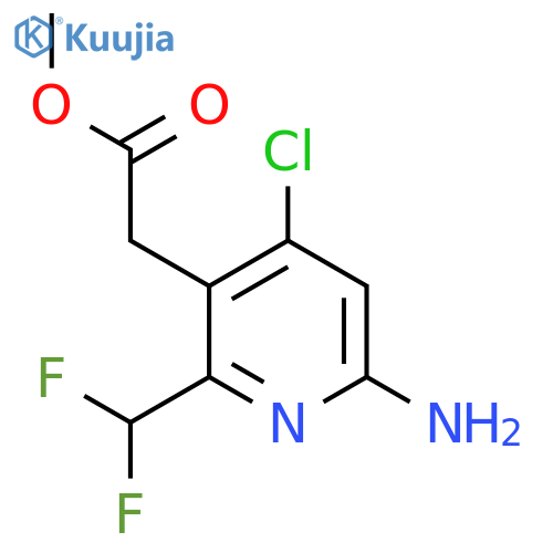 Methyl 6-amino-4-chloro-2-(difluoromethyl)pyridine-3-acetate structure