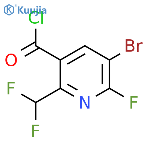3-Bromo-6-(difluoromethyl)-2-fluoropyridine-5-carbonyl chloride structure