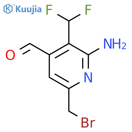 2-Amino-6-(bromomethyl)-3-(difluoromethyl)pyridine-4-carboxaldehyde structure