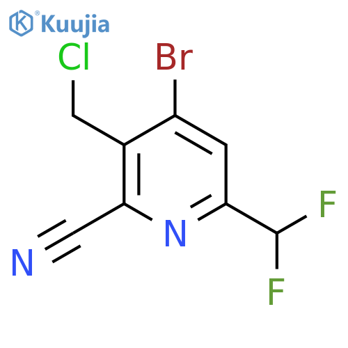 4-Bromo-3-(chloromethyl)-2-cyano-6-(difluoromethyl)pyridine structure