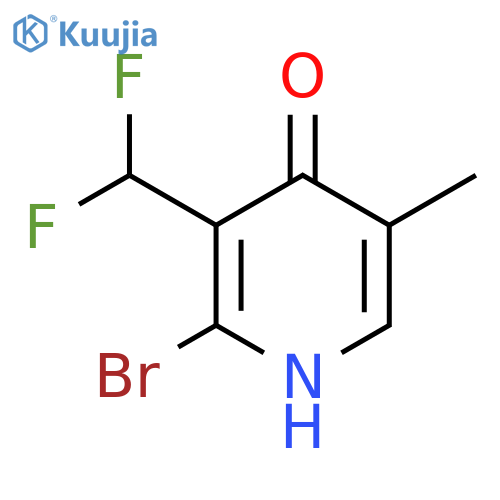 2-Bromo-3-(difluoromethyl)-4-hydroxy-5-methylpyridine structure