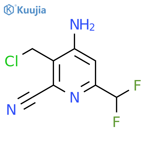 4-Amino-3-(chloromethyl)-2-cyano-6-(difluoromethyl)pyridine structure