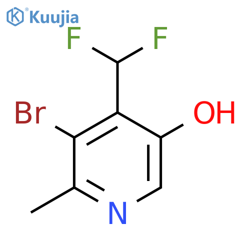 3-Bromo-4-(difluoromethyl)-5-hydroxy-2-methylpyridine structure