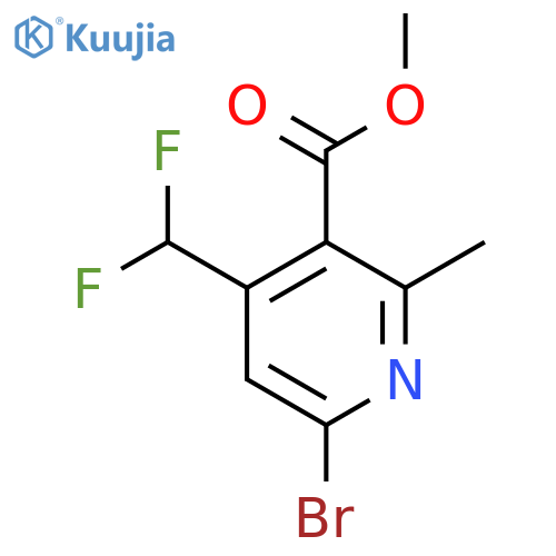 Methyl 6-bromo-4-(difluoromethyl)-2-methylpyridine-3-carboxylate structure