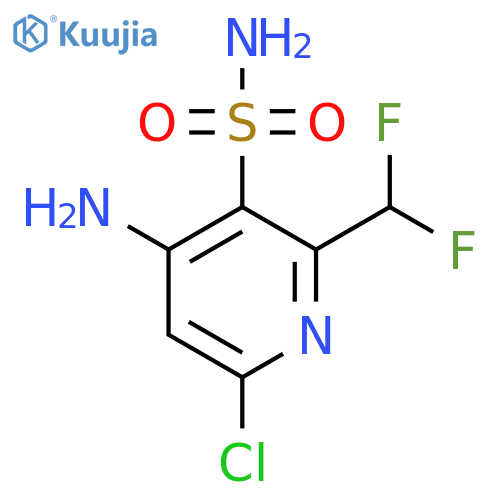 4-Amino-6-chloro-2-(difluoromethyl)pyridine-3-sulfonamide structure