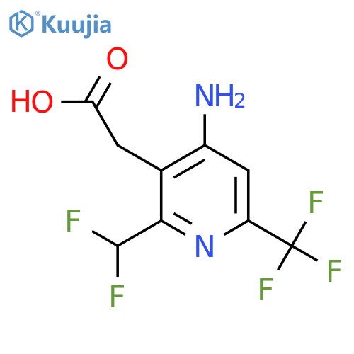4-Amino-2-(difluoromethyl)-6-(trifluoromethyl)pyridine-3-acetic acid structure