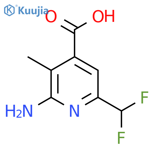 2-Amino-6-(difluoromethyl)-3-methylpyridine-4-carboxylic acid structure