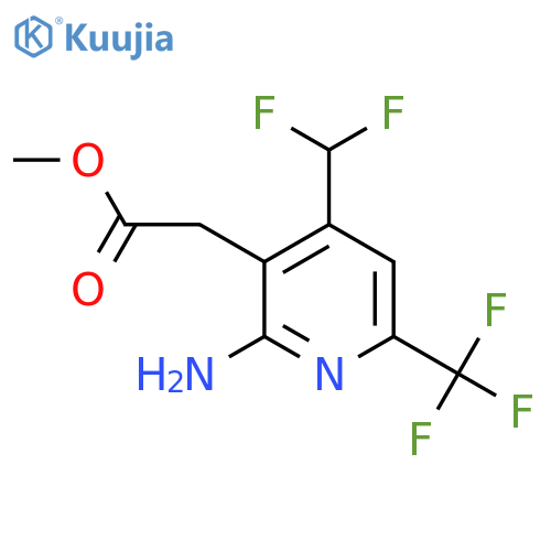 Methyl 2-amino-4-(difluoromethyl)-6-(trifluoromethyl)pyridine-3-acetate structure