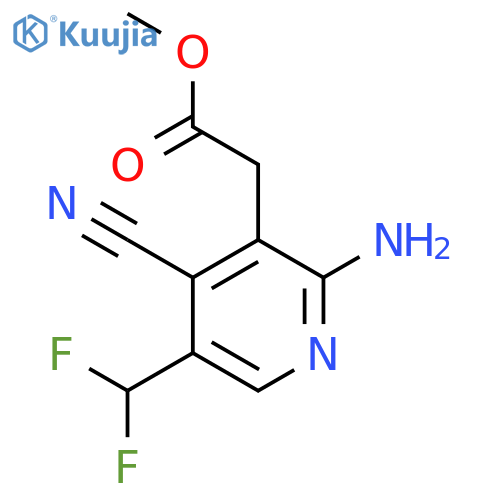 Methyl 2-amino-4-cyano-5-(difluoromethyl)pyridine-3-acetate structure