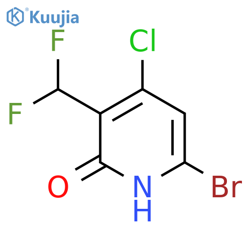 6-Bromo-4-chloro-3-(difluoromethyl)-2-hydroxypyridine structure