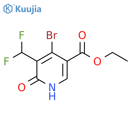 Ethyl 4-bromo-3-(difluoromethyl)-2-hydroxypyridine-5-carboxylate structure