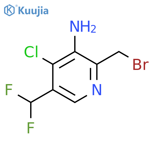 3-Amino-2-(bromomethyl)-4-chloro-5-(difluoromethyl)pyridine structure