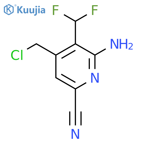 2-Amino-4-(chloromethyl)-6-cyano-3-(difluoromethyl)pyridine structure