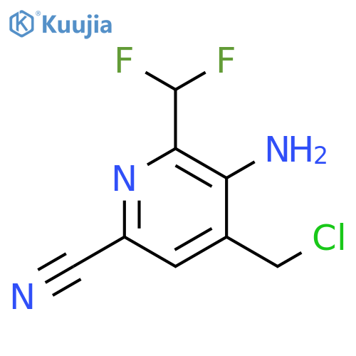 2-Pyridinecarbonitrile, 5-amino-4-(chloromethyl)-6-(difluoromethyl)- structure