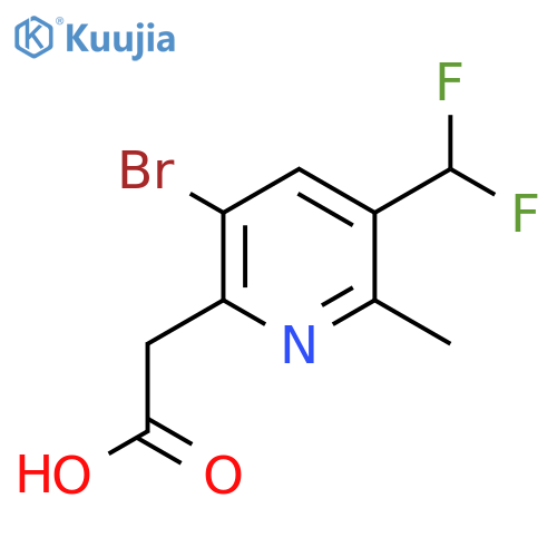 3-Bromo-5-(difluoromethyl)-6-methylpyridine-2-acetic acid structure