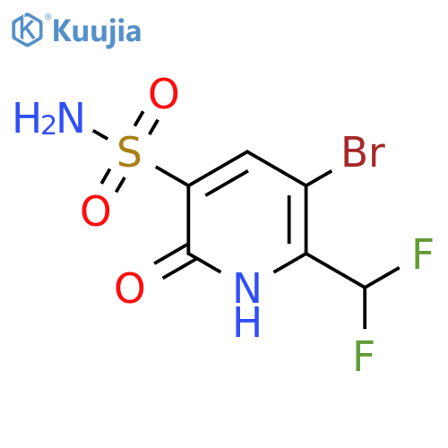 3-Bromo-2-(difluoromethyl)-6-hydroxypyridine-5-sulfonamide structure