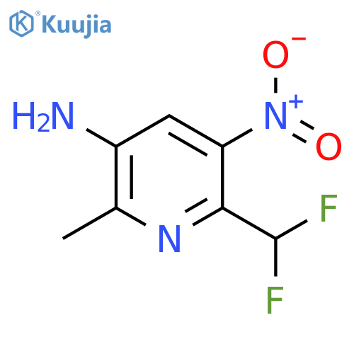 3-Amino-6-(difluoromethyl)-2-methyl-5-nitropyridine structure