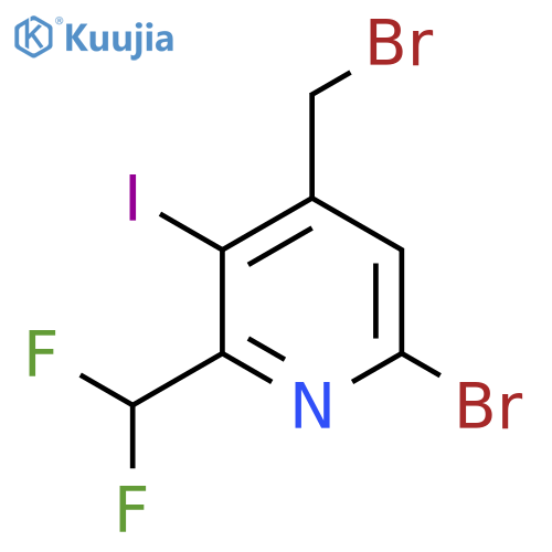 6-Bromo-4-(bromomethyl)-2-(difluoromethyl)-3-iodopyridine structure