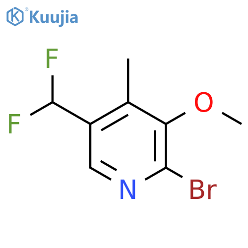 2-Bromo-5-(difluoromethyl)-3-methoxy-4-methylpyridine structure