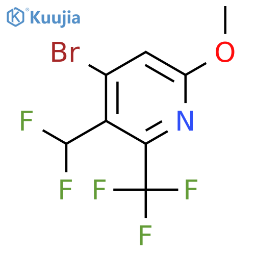 4-Bromo-3-(difluoromethyl)-6-methoxy-2-(trifluoromethyl)pyridine structure