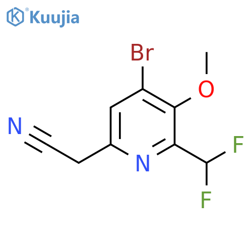 4-Bromo-2-(difluoromethyl)-3-methoxypyridine-6-acetonitrile structure