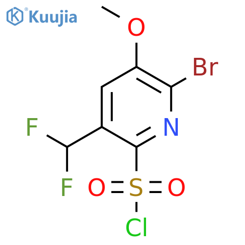 2-Bromo-5-(difluoromethyl)-3-methoxypyridine-6-sulfonyl chloride structure