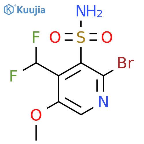 2-Bromo-4-(difluoromethyl)-5-methoxypyridine-3-sulfonamide structure
