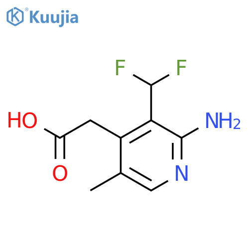 2-Amino-3-(difluoromethyl)-5-methylpyridine-4-acetic acid structure