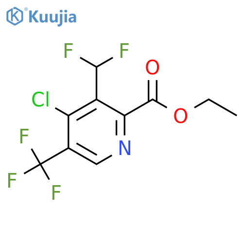 Ethyl 4-chloro-3-(difluoromethyl)-5-(trifluoromethyl)pyridine-2-carboxylate structure