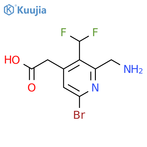 2-(Aminomethyl)-6-bromo-3-(difluoromethyl)pyridine-4-acetic acid structure