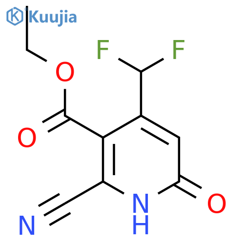 Ethyl 2-cyano-4-(difluoromethyl)-6-hydroxypyridine-3-carboxylate structure