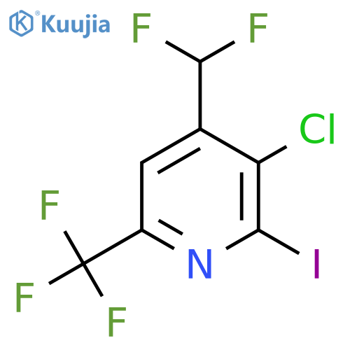 3-Chloro-4-(difluoromethyl)-2-iodo-6-(trifluoromethyl)pyridine structure