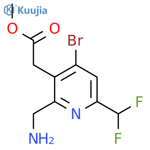 Methyl 2-(aminomethyl)-4-bromo-6-(difluoromethyl)pyridine-3-acetate structure