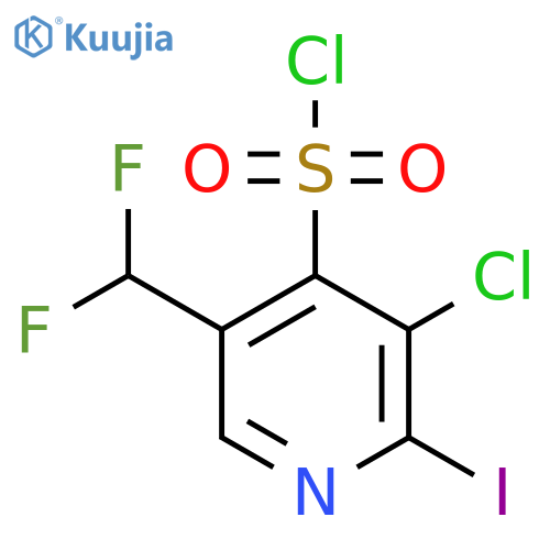 3-Chloro-5-(difluoromethyl)-2-iodopyridine-4-sulfonyl chloride structure