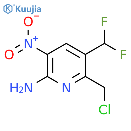 2-Amino-6-(chloromethyl)-5-(difluoromethyl)-3-nitropyridine structure